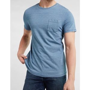 Textured Crew Neck Pocket T-Shirt